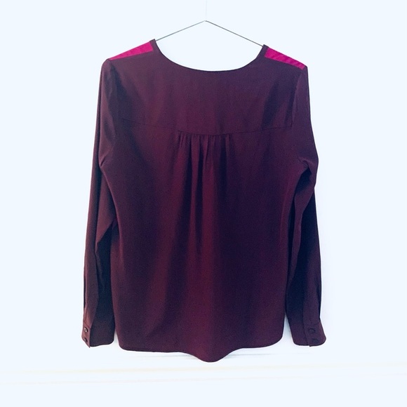 DIANE VON FURSTENBURG Louisa Silk Top in Brazen Plum/Rouge - Picture 3 of 7